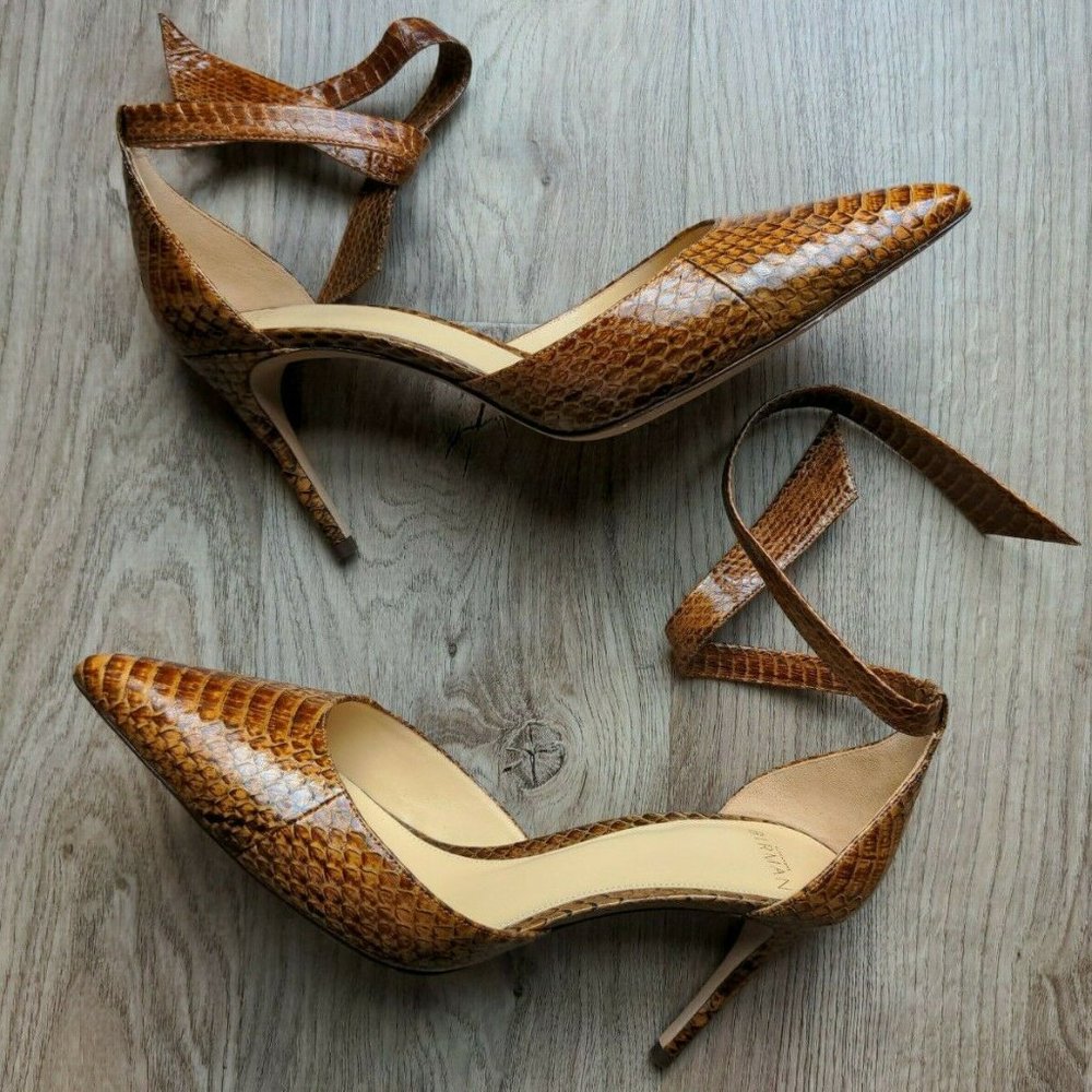 Alexandre Birman Clarita Snake Skin Pumps
